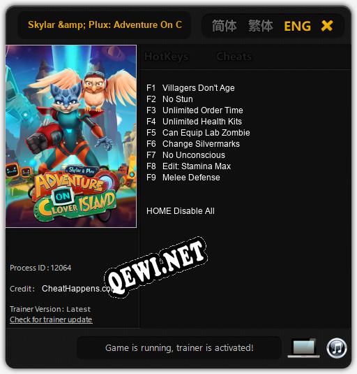 Skylar & Plux: Adventure On Clover Island: Читы, Трейнер +9 [CheatHappens.com]
