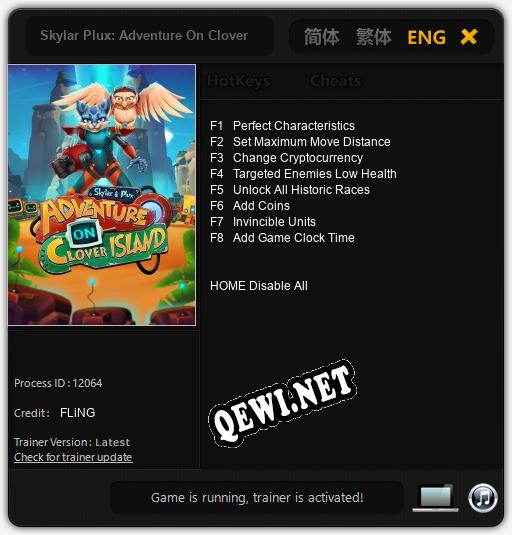 Skylar Plux: Adventure On Clover Island: Трейнер +8 [v1.9]