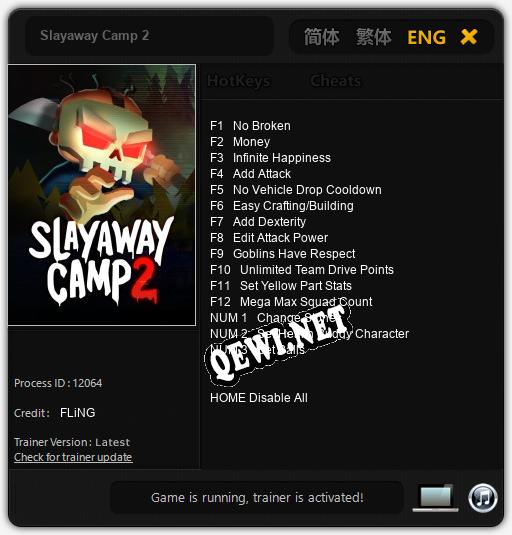 Трейнер для Slayaway Camp 2 [v1.0.1]