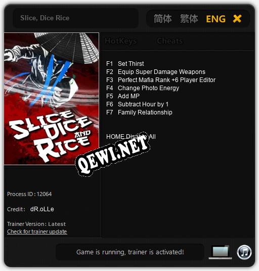 Slice, Dice Rice: Читы, Трейнер +7 [dR.oLLe]