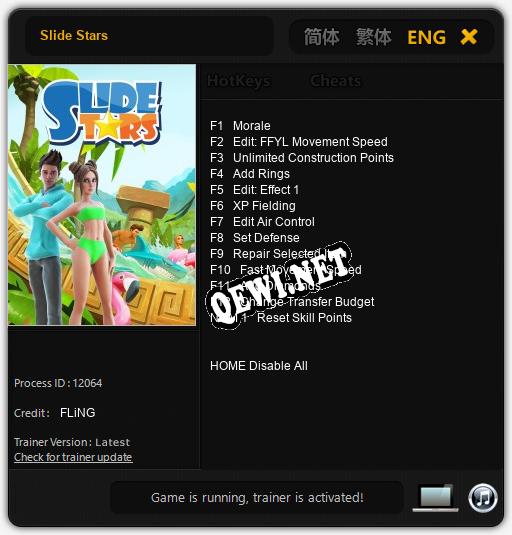 Трейнер для Slide Stars [v1.0.2]