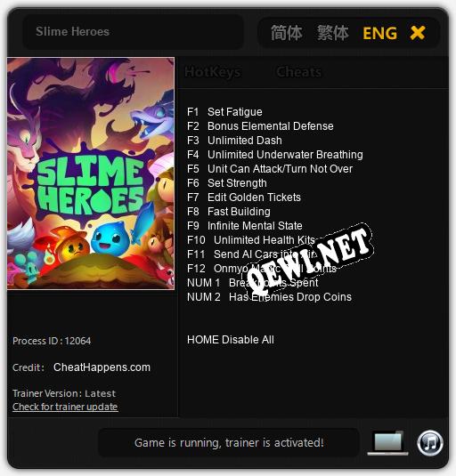 Трейнер для Slime Heroes [v1.0.7]
