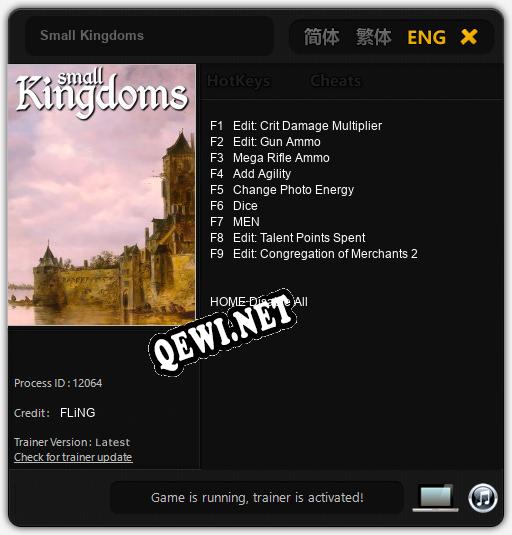 Трейнер для Small Kingdoms [v1.0.1]