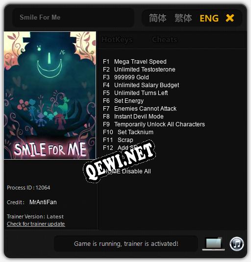 Smile For Me: ТРЕЙНЕР И ЧИТЫ (V1.0.86)