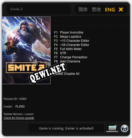 Smite 2: Читы, Трейнер +8 [FLiNG]