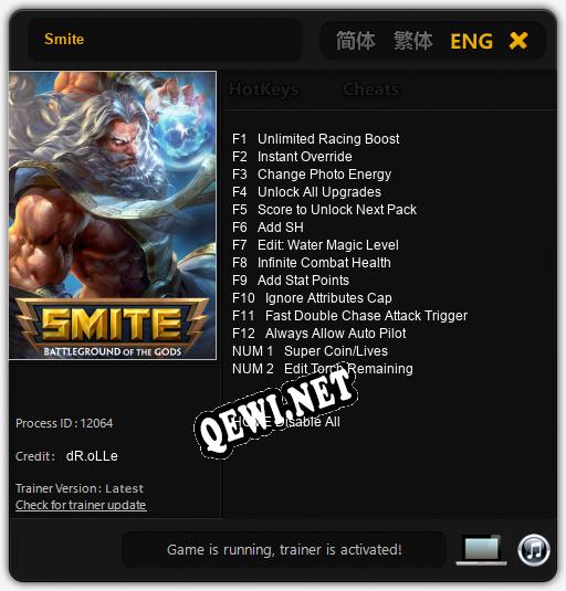 Smite: Трейнер +14 [v1.8]
