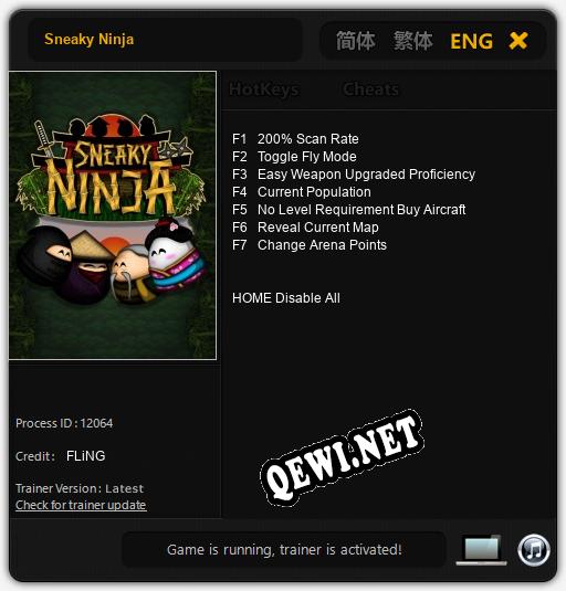 Sneaky Ninja: Трейнер +7 [v1.4]