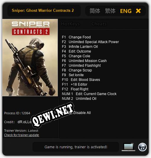 Sniper: Ghost Warrior Contracts 2: Читы, Трейнер +14 [dR.oLLe]