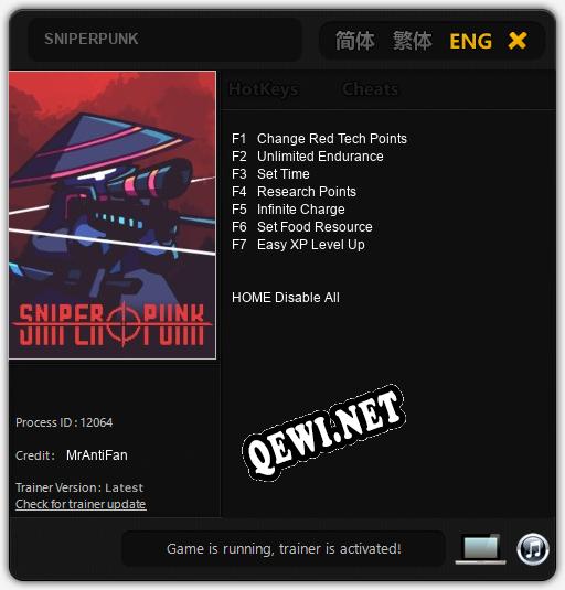 Трейнер для SNIPERPUNK [v1.0.6]