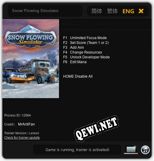Snow Plowing Simulator: Читы, Трейнер +6 [MrAntiFan]
