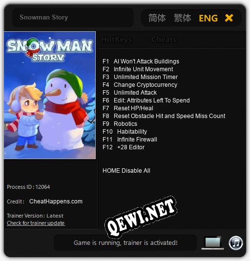 Трейнер для Snowman Story [v1.0.9]
