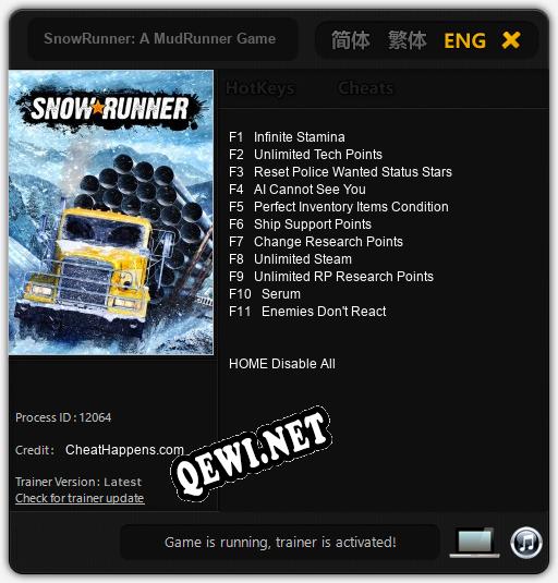 SnowRunner: A MudRunner Game: ТРЕЙНЕР И ЧИТЫ (V1.0.96)