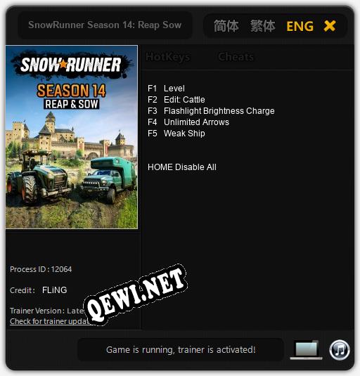 SnowRunner Season 14: Reap Sow: Трейнер +5 [v1.5]