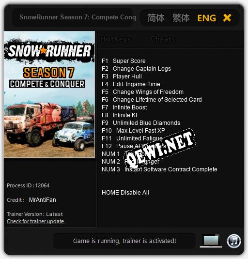 SnowRunner Season 7: Compete Conquer: Читы, Трейнер +15 [MrAntiFan]