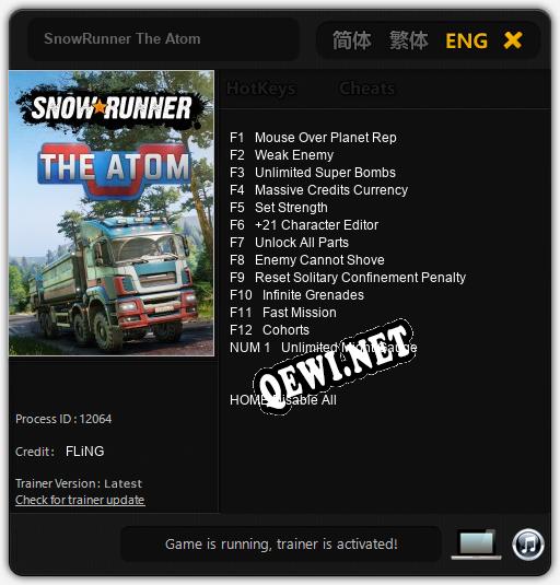 SnowRunner The Atom: Читы, Трейнер +13 [FLiNG]