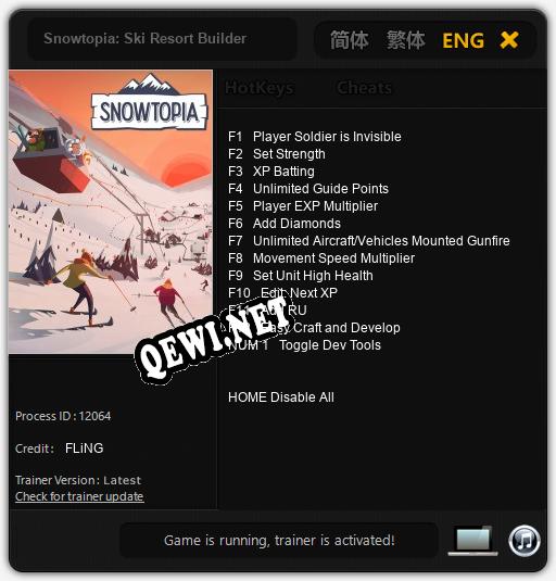 Трейнер для Snowtopia: Ski Resort Builder [v1.0.5]