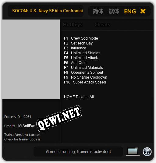 SOCOM: U.S. Navy SEALs Confrontation: Трейнер +10 [v1.8]