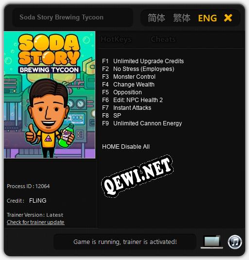 Трейнер для Soda Story Brewing Tycoon [v1.0.3]