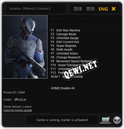 Solaris: Offworld Combat 2: ТРЕЙНЕР И ЧИТЫ (V1.0.26)