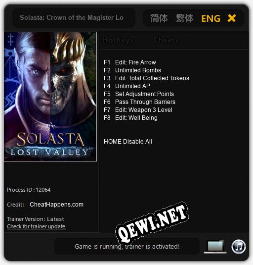 Трейнер для Solasta: Crown of the Magister Lost Valley [v1.0.9]