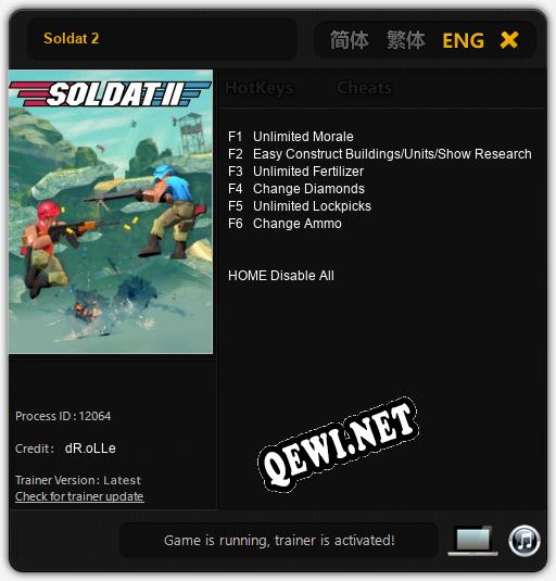 Soldat 2: Трейнер +6 [v1.1]