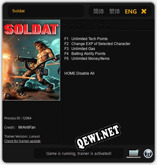 Трейнер для Soldat [v1.0.6]