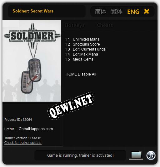 Soldner: Secret Wars: ТРЕЙНЕР И ЧИТЫ (V1.0.14)