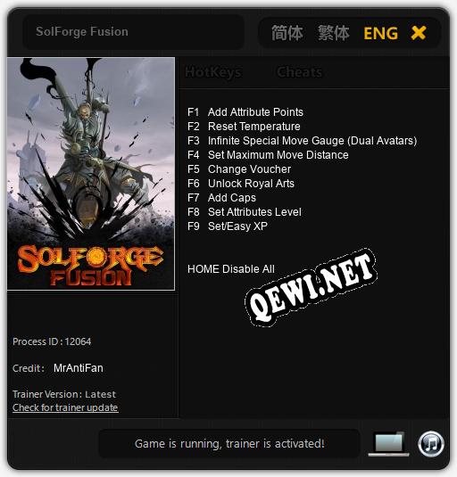SolForge Fusion: Трейнер +9 [v1.6]