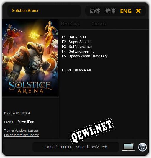 Solstice Arena: Трейнер +5 [v1.9]