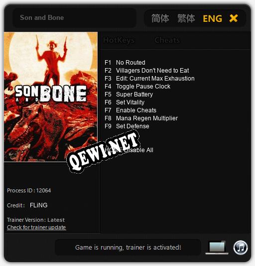 Son and Bone: Трейнер +9 [v1.4]