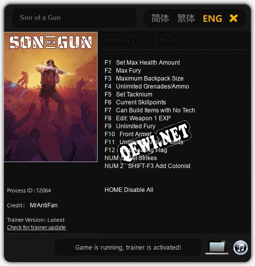 Son of a Gun: Трейнер +14 [v1.3]