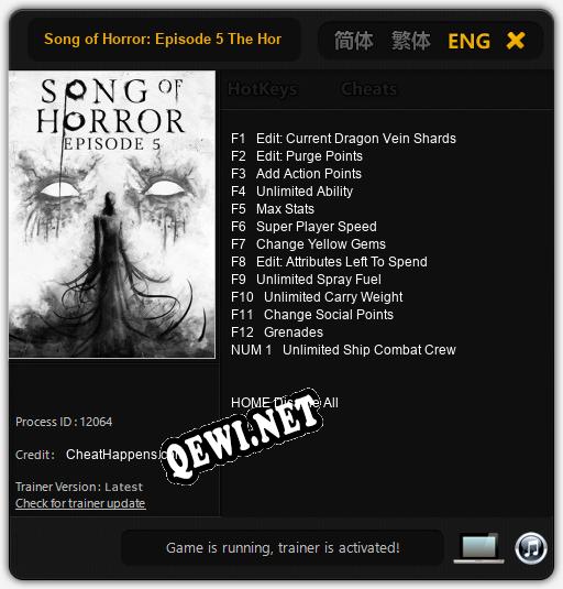 Song of Horror: Episode 5 The Horror and The Song: Трейнер +13 [v1.9]