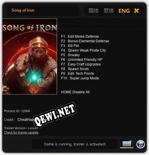 Song of Iron: Читы, Трейнер +10 [CheatHappens.com]