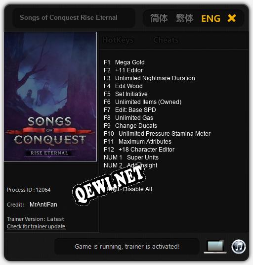 Songs of Conquest Rise Eternal: Трейнер +14 [v1.7]