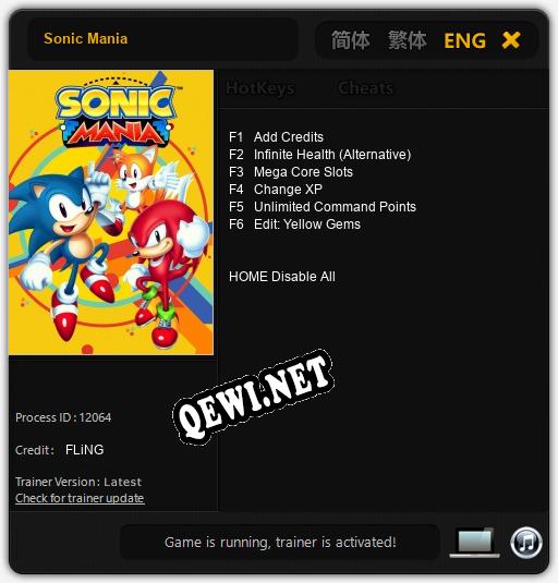 Sonic Mania: Трейнер +6 [v1.2]