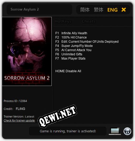 Sorrow Asylum 2: ТРЕЙНЕР И ЧИТЫ (V1.0.50)