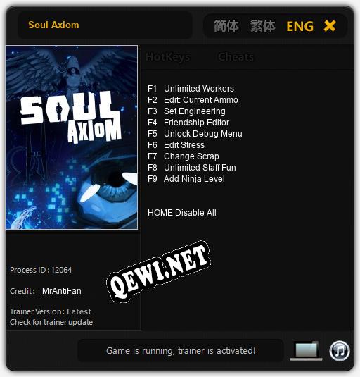 Soul Axiom: Трейнер +9 [v1.2]