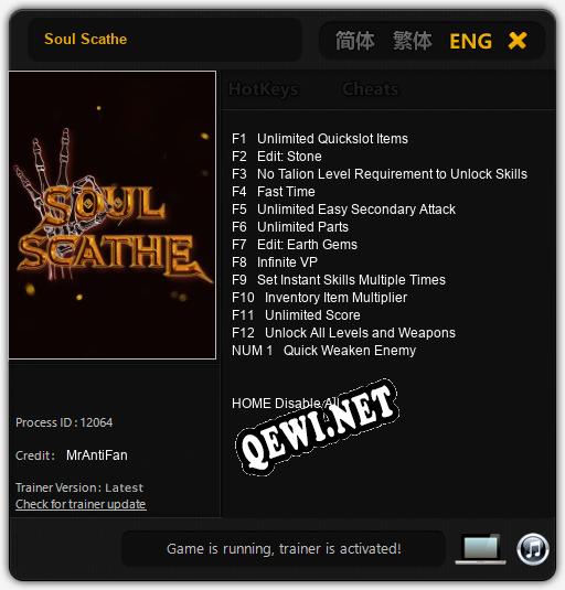 Soul Scathe: Трейнер +13 [v1.9]