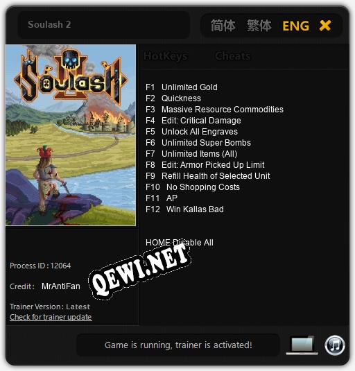 Soulash 2: Трейнер +12 [v1.4]