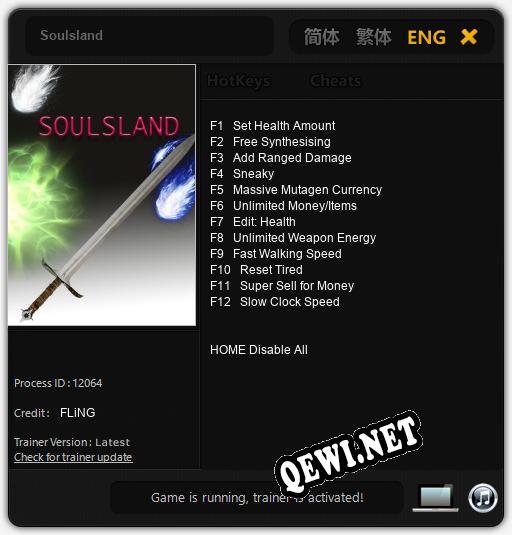 Soulsland: Читы, Трейнер +12 [FLiNG]