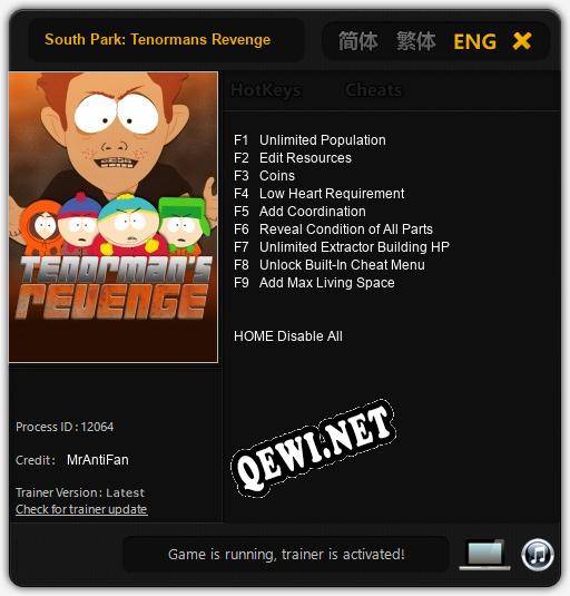 South Park: Tenormans Revenge: ТРЕЙНЕР И ЧИТЫ (V1.0.24)