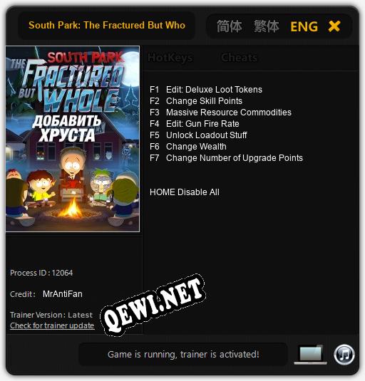 South Park: The Fractured But Whole Bring the Crunch: Читы, Трейнер +7 [MrAntiFan]