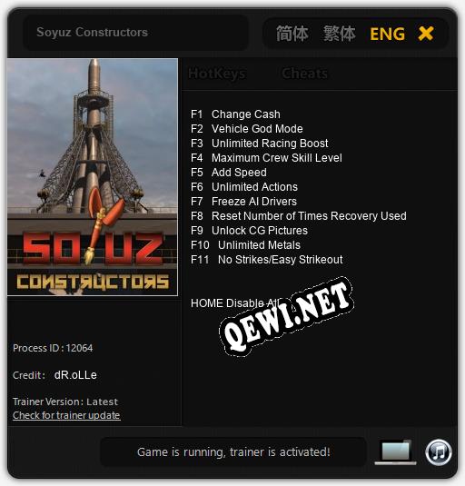 Трейнер для Soyuz Constructors [v1.0.7]