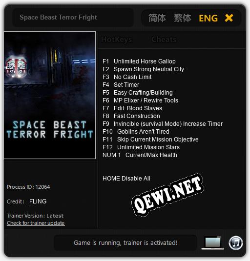 Space Beast Terror Fright: ТРЕЙНЕР И ЧИТЫ (V1.0.74)