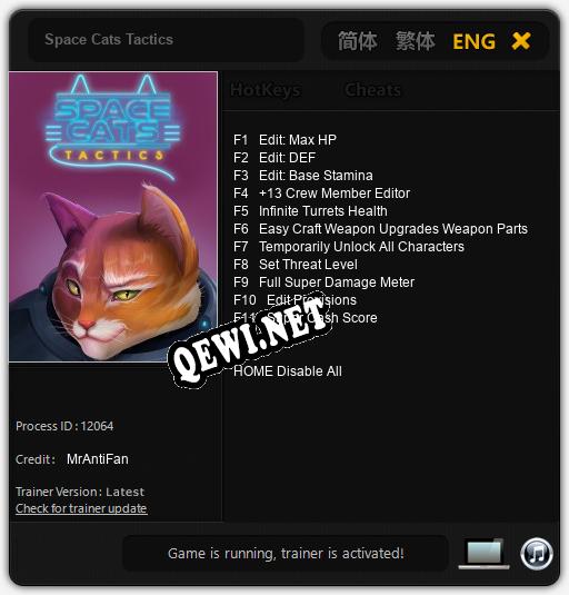 Space Cats Tactics: Трейнер +11 [v1.6]