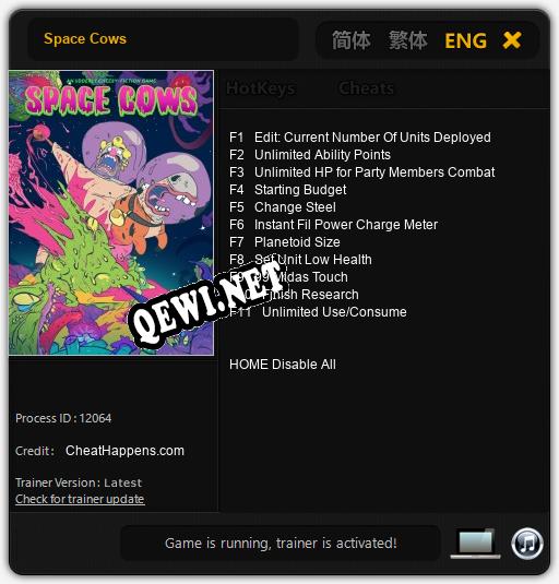 Space Cows: Трейнер +11 [v1.7]