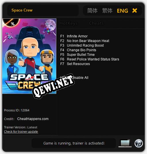 Трейнер для Space Crew [v1.0.3]