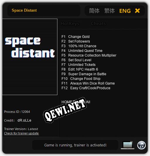 Space Distant: Читы, Трейнер +12 [dR.oLLe]