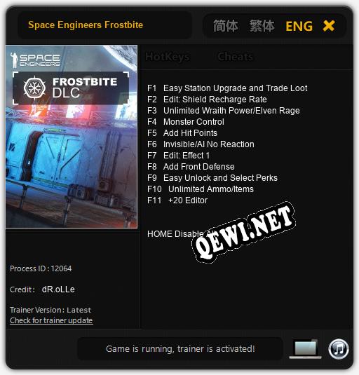 Space Engineers Frostbite: Трейнер +11 [v1.6]