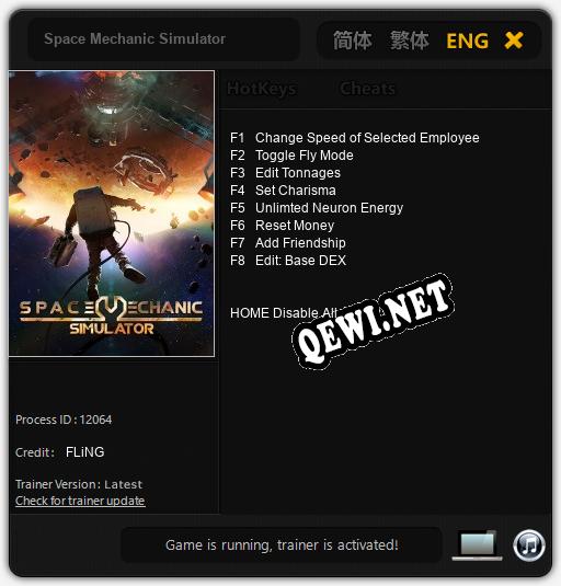 Space Mechanic Simulator: Читы, Трейнер +8 [FLiNG]